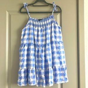 Light Blue Plaid Pattern Cute shirt for summer